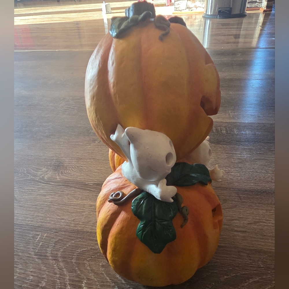 Halloween Vintage Ceramic Ghosts & Pumpkins Figurine Display - Picture 9 of 11